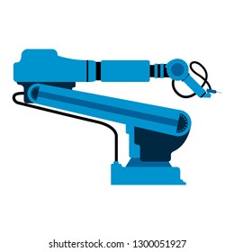 Industrail robot arm image. Vector illustration design