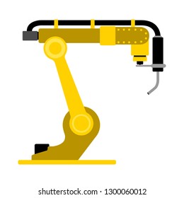 Industrail robot arm image. Vector illustration design