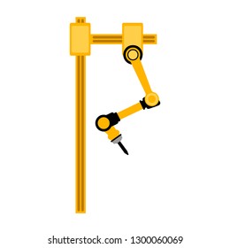 Industrail robot arm image. Vector illustration design