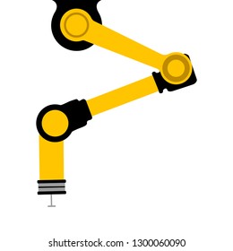 Industrail robot arm image. Vector illustration design