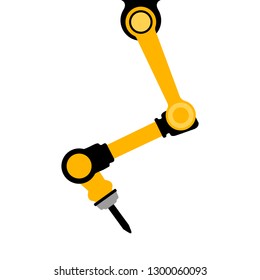 Industrail robot arm image. Vector illustration design