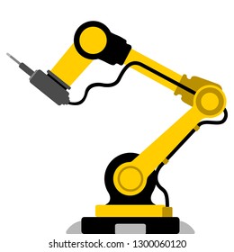 Industrail robot arm image. Vector illustration design
