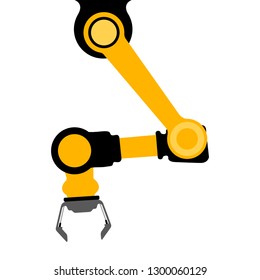 Industrail robot arm image. Vector illustration design