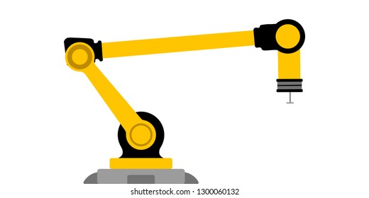 Industrail robot arm image. Vector illustration design