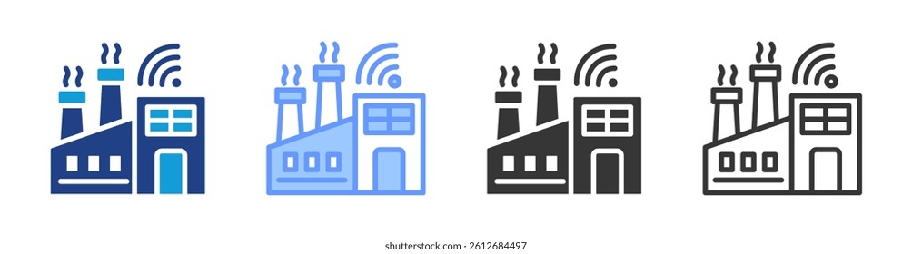 Industrial 5G icon set multiple style collection