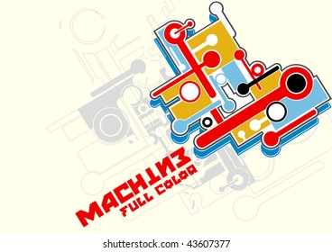 Industrial abstract graphics for background