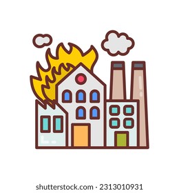 Industrial Accident icon in vector. Illustration