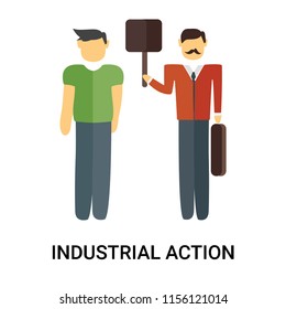 Industrial action icon vector isolated on white background, Industrial action transparent sign , business people, person or human illustration