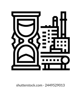 industrial age steampunk vintage line icon vector. industrial age steampunk vintage sign. isolated contour symbol black illustration