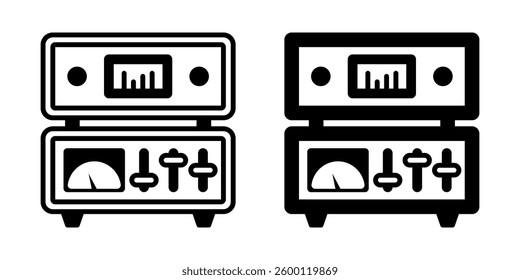 Industrial amplifier icon simple vector. Electric circuit. Central computer