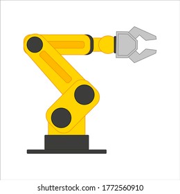 industrial arm robot. illustration for web and mobile design.