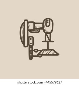 Industrial automated robot vector sketch icon isolated on background. Hand drawn Industrial automated robot icon. Industrial automated robot sketch icon for infographic, website or app.