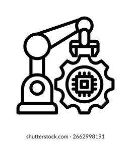 Industrial Automation, Symbol, Linie, Vektorgrafik