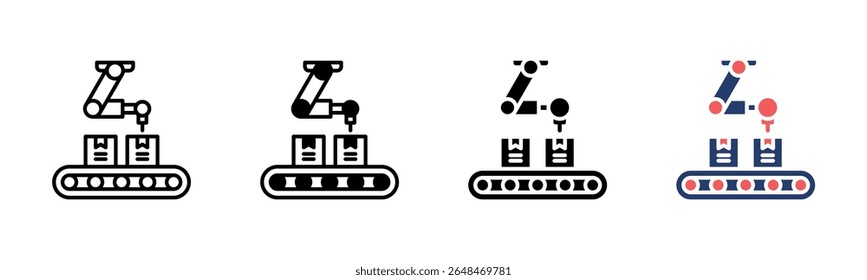 Industrielle Automatisierung Symbolblatt mehrere Stilkollektion