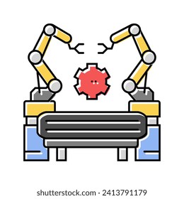 industrial automation mechanical engineer color icon vector. industrial automation mechanical engineer sign. isolated symbol illustration