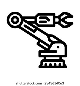 industrial automation mechanical engineer line icon vector. industrial automation mechanical engineer sign. isolated contour symbol black illustration