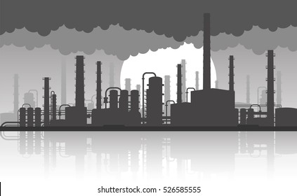 industrial background concept of environmental pollution