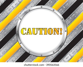 Industrial background design with white circle for sample text