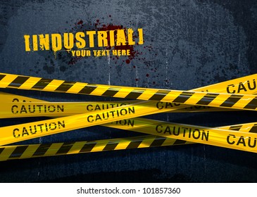 Industrial background with grunge elements and place for your text. Vector illustration.