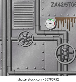 An Industrial Background with Pipes