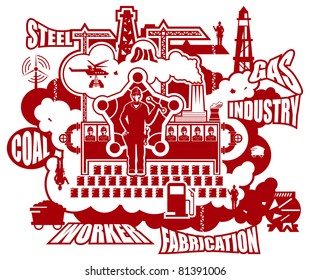 Industrial background. Vector