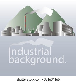 Industrial background. Vector Illustration, eps10, contains transparencies.