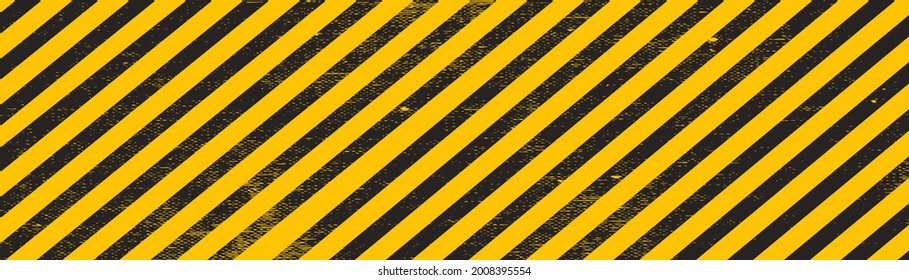 Rayas diagonales negras del marco de advertencia de fondo industrial, textura de grunge vectorial advertencia precaución, construcción, fondo de seguridad.