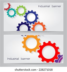 Industrial banner background concept. Can be used for cover design, website background or advertising.Vector illustration