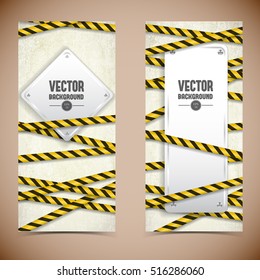 Industrial banners set vector Illustration