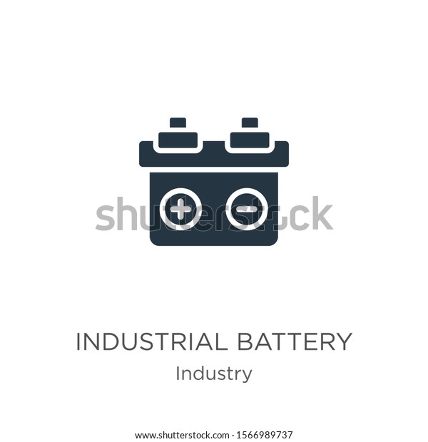 Industrial battery icon vector. Trendy flat industrial\
battery icon from industry collection isolated on white background.\
Vector illustration can be used for web and mobile graphic design,\
logo, 