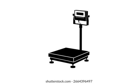 Industrial Bench Scale ,black isolated silhouette