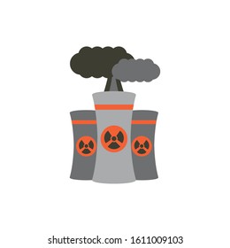 Industrial biohazard chimney design, Pollution factory environment dirty danger industry plant chemical and toxic theme Vector illustration