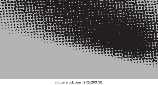 Gradiente de punto semitono negro de Industrial en gris