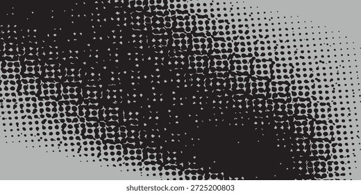 Gradiente de punto semitono negro de Industrial en gris