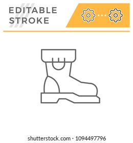 Industrial boot line icon