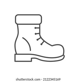 Industrial boot line outline icon