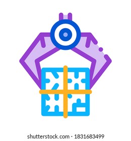 vector de icono de grúa de construcción industrial. señal de grúa de construcción industrial. ilustración de símbolo de color