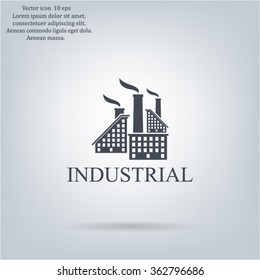 Industrial Building Factory Signs Symbols Stock Vector (Royalty Free ...