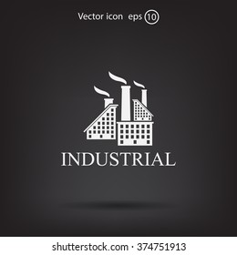 Industrial Building Factory Signs Symbols Stock Vector (Royalty Free ...