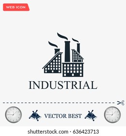 Industrial Building Factory Signs Symbols Stock Vector (Royalty Free ...