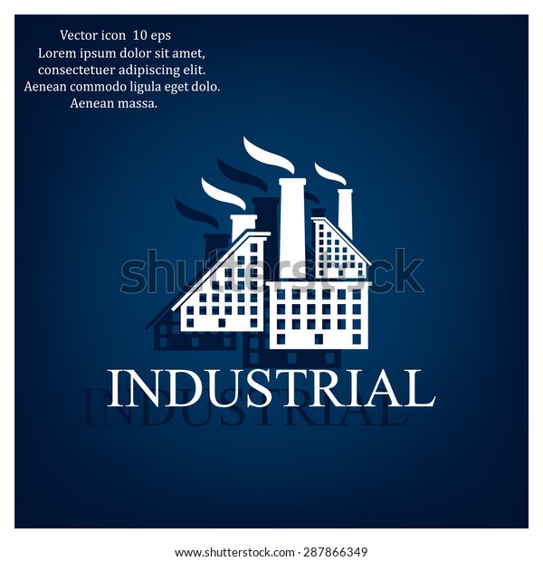 Industrial Building Factory Signs Symbols Stock Vector (Royalty Free ...