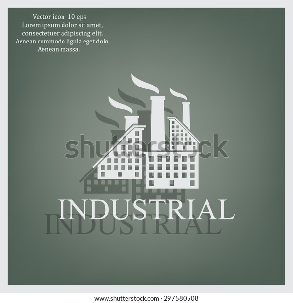 Industrial Building Factory Signs Symbols Stock Vector (Royalty Free ...