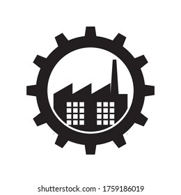 icono de engranajes de construcción industrial, vector de icono industrial