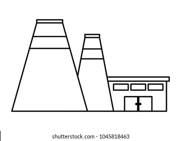 Industrial building icon