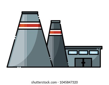 Industrial building icon