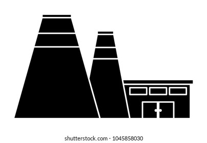 Industrial building icon