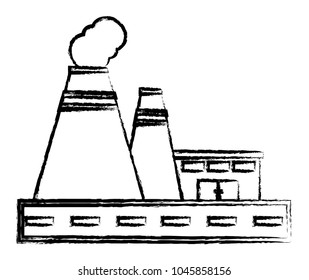 Industrial building icon