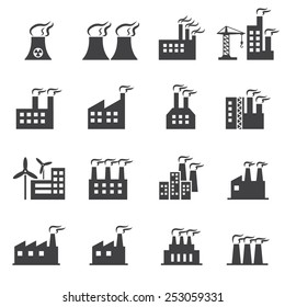 Industrial building icon