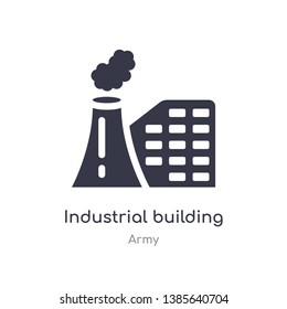 industrial building icon. isolated industrial building icon vector illustration from army collection. editable sing symbol can be use for web site and mobile app
