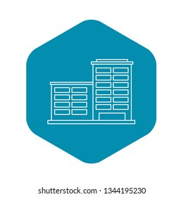 Industrial building icon. Outline illustration of industrial building vector icon for web
